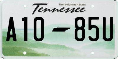 TN license plate A1085U