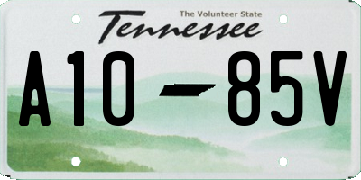 TN license plate A1085V