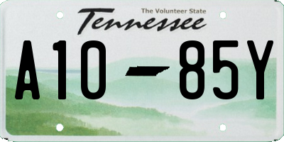 TN license plate A1085Y