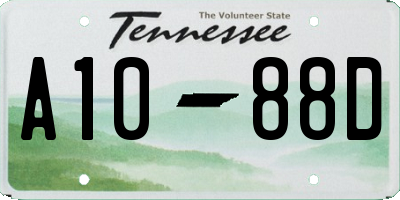 TN license plate A1088D