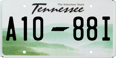 TN license plate A1088I
