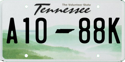 TN license plate A1088K