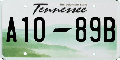 TN license plate A1089B