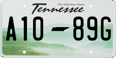 TN license plate A1089G