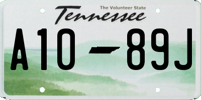 TN license plate A1089J