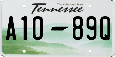 TN license plate A1089Q