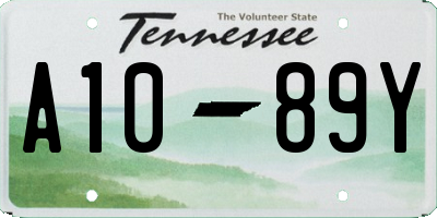TN license plate A1089Y