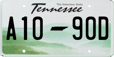 TN license plate A1090D