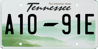 TN license plate A1091E