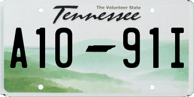 TN license plate A1091I