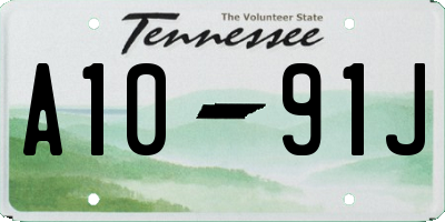 TN license plate A1091J