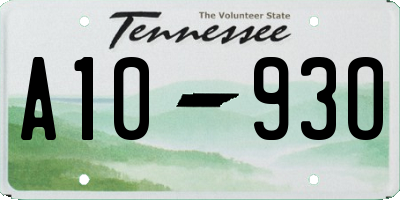 TN license plate A1093O