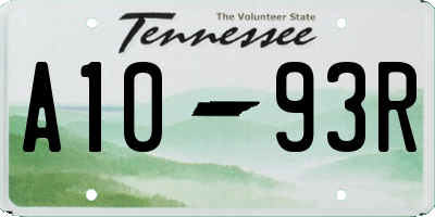 TN license plate A1093R