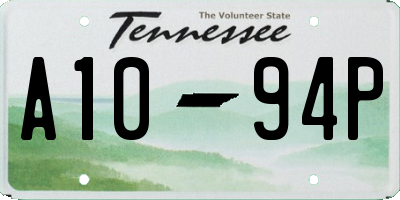 TN license plate A1094P