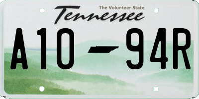 TN license plate A1094R
