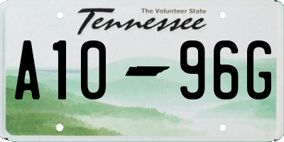 TN license plate A1096G