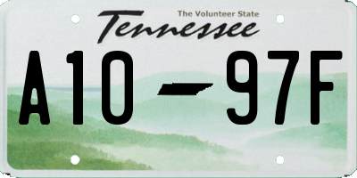 TN license plate A1097F