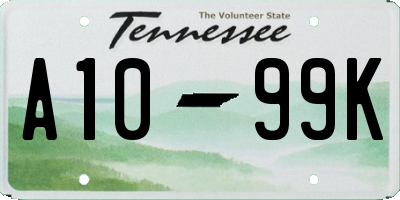 TN license plate A1099K