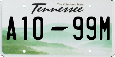 TN license plate A1099M