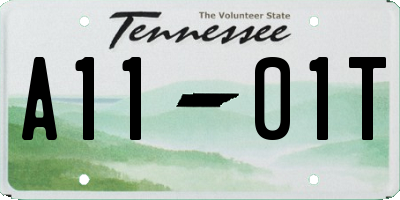 TN license plate A1101T