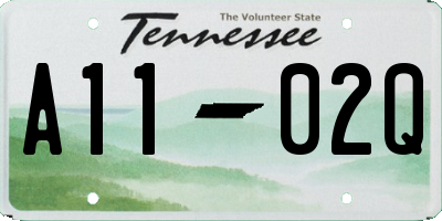 TN license plate A1102Q