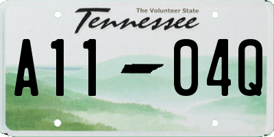 TN license plate A1104Q