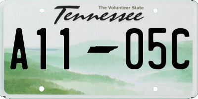 TN license plate A1105C