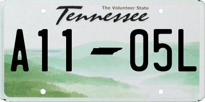 TN license plate A1105L