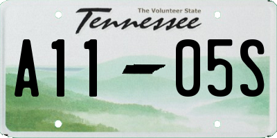 TN license plate A1105S