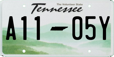 TN license plate A1105Y