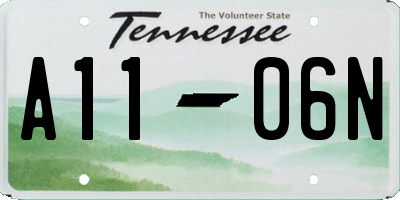 TN license plate A1106N