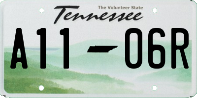 TN license plate A1106R