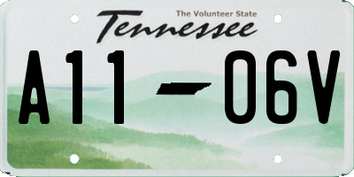 TN license plate A1106V
