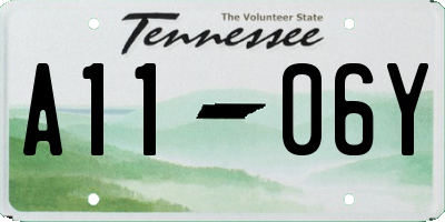 TN license plate A1106Y