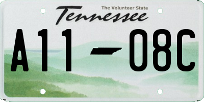 TN license plate A1108C