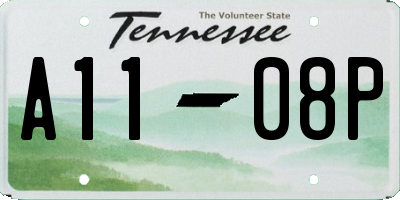 TN license plate A1108P