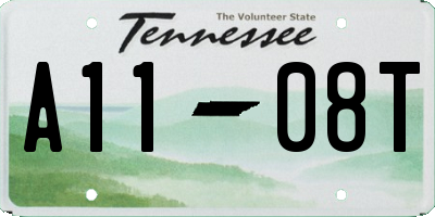 TN license plate A1108T
