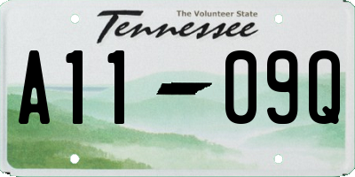 TN license plate A1109Q