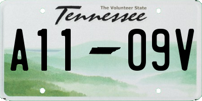 TN license plate A1109V