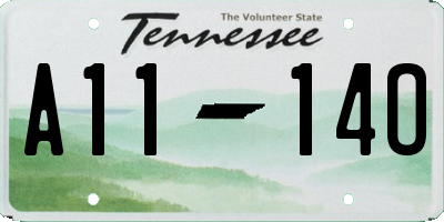 TN license plate A1114O