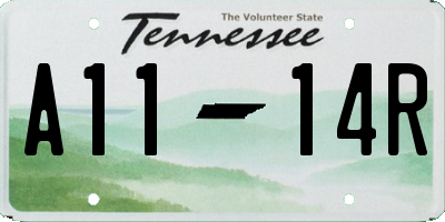 TN license plate A1114R