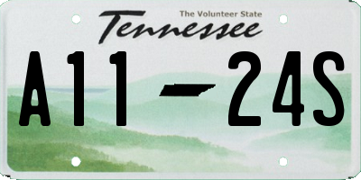 TN license plate A1124S