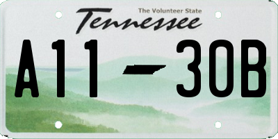 TN license plate A1130B