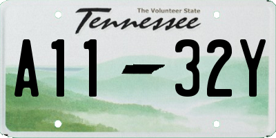 TN license plate A1132Y