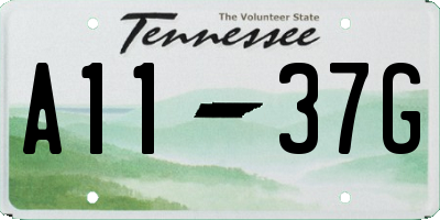 TN license plate A1137G