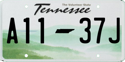 TN license plate A1137J