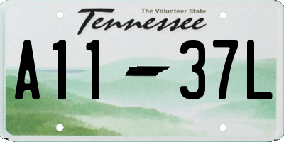 TN license plate A1137L