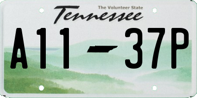 TN license plate A1137P