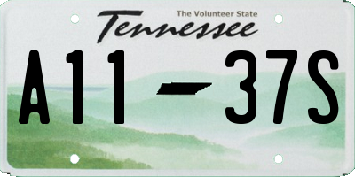 TN license plate A1137S