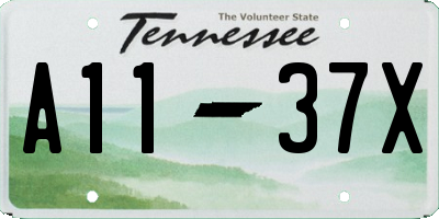 TN license plate A1137X